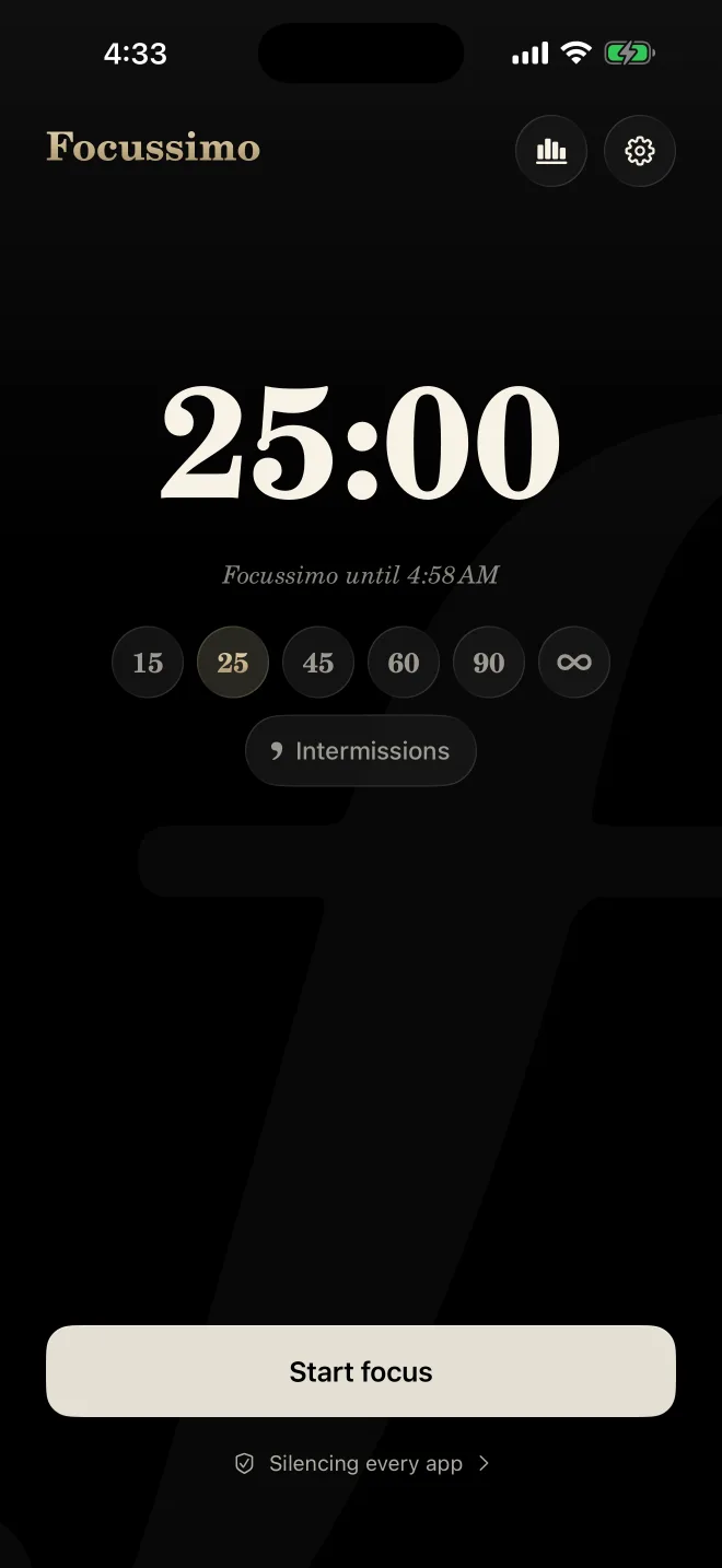 Ready: 25:00